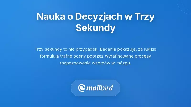 Wizualny diagram ilustrujący proces podejmowania decyzji w trzy sekundy dla efektywności triage e-maili