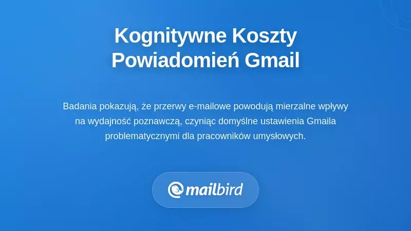 Mierzalne koszty poznawcze domyślnych powiadomień Gmaila