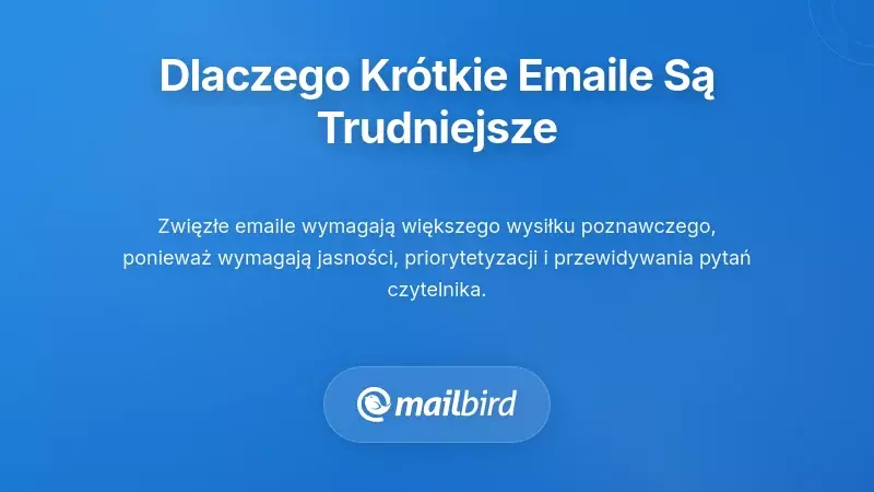 Osoba starannie edytująca i dopracowująca kr&oacute;tki e-mail, ukazująca trudność w zwięzłym pisaniu