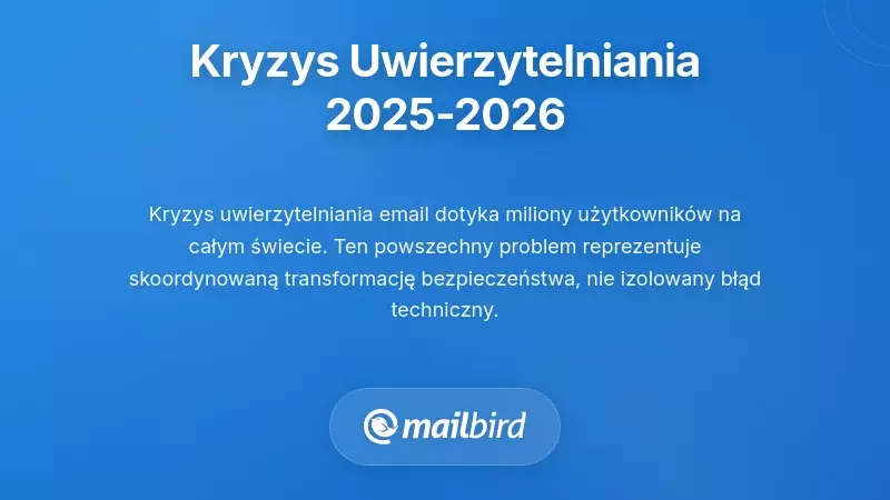 Kryzys autoryzacji e-mail affecting users worldwide in 2025-2026
