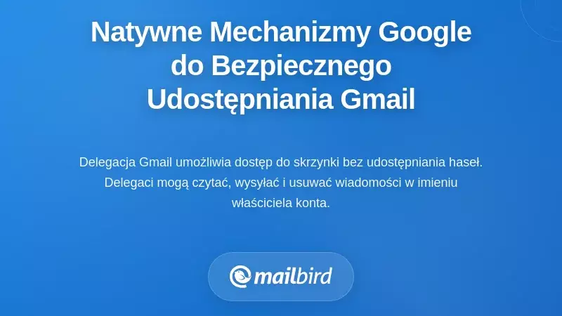 Mechanizmy Google do bezpiecznego wspólnego dostępu do Gmail