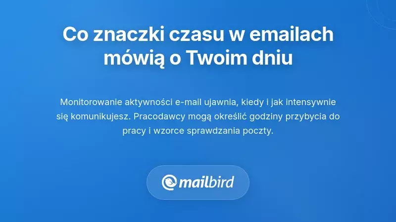 Wizualizacja danych znacznik&oacute;w czasu w e-mailach pokazująca wzorce aktywności dziennej oraz śledzenie metadanych
