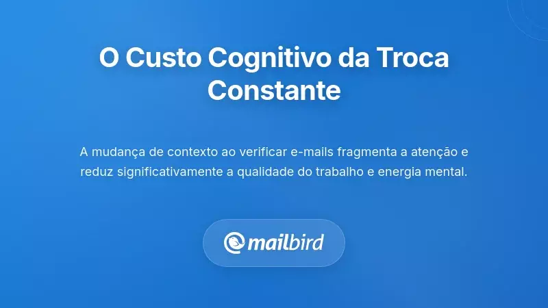 Profissional a experienciar fadiga cognitiva devido à mudança constante de contexto do e-mail