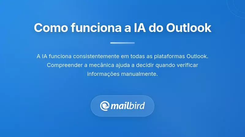 Interface de resumo de e-mail com IA do Microsoft Outlook mostrando como funcionam as funções automáticas de resumo na caixa de entrada