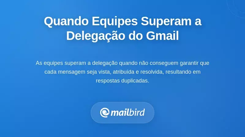 O Ponto de Ruptura: Quando as Equipas Superam a Delegação do Gmail
