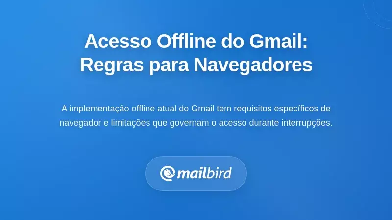 Regras Atuais de Acesso Offline ao Gmail: O Que os Utilizadores de Navegadores Devem Saber