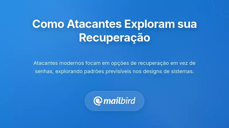 Hacker a explorar opções de recuperação de e-mail para obter acesso não autorizado à conta