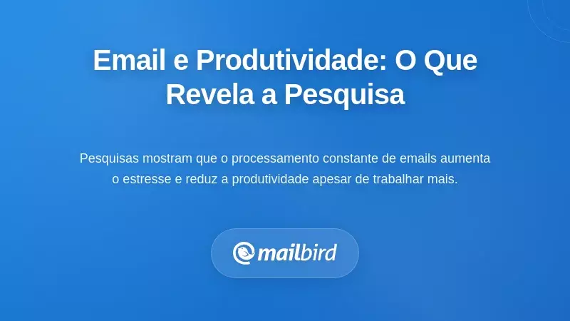 Visualização de dados de investigação mostrando o impacto da produtividade do email e custos de alternância de contexto