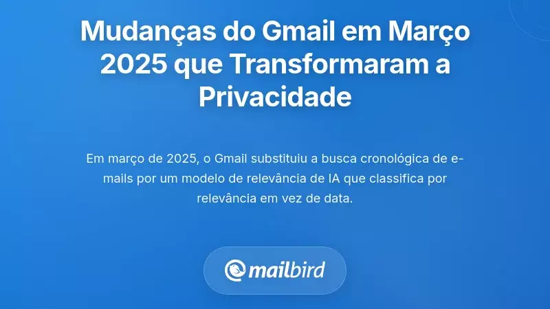 As altera&ccedil;&otilde;es do Gmail de mar&ccedil;o de 2025 que transformaram a privacidade do e-mail