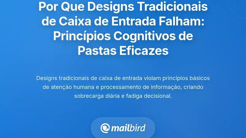 Por que os Designs de Inbox Tradicional Falham: Princ&iacute;pios Cognitivos por Tr&aacute;s de uma Arquitetura de Pastas Eficaz