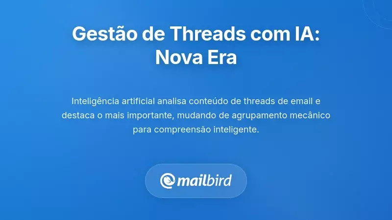 Interface de gerenciamento de threads de e-mail com IA destacando mensagens importantes nas conversas
