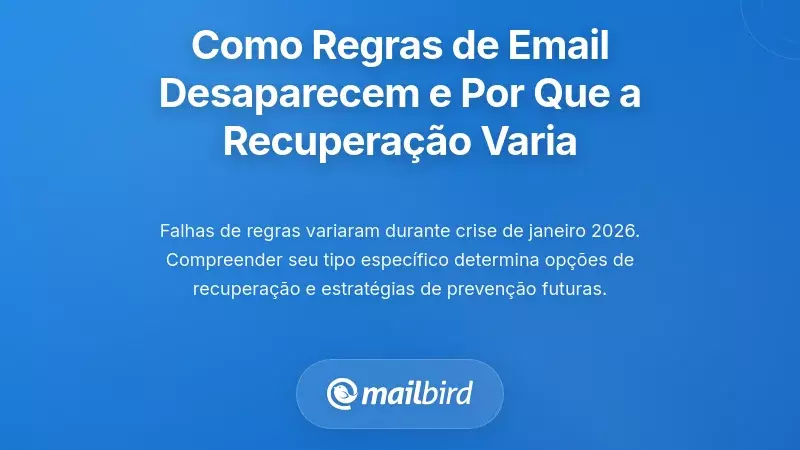 As Diferentes Formas Como as Regras de Email do Outlook Perdidas (E Por Que a Recuperação Variou)