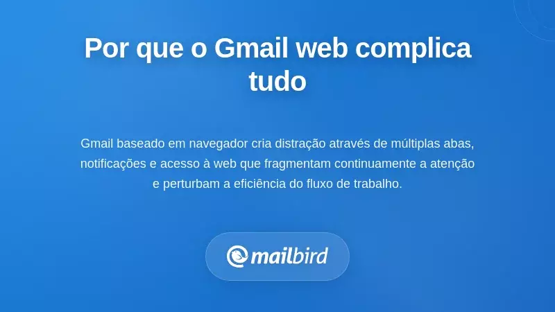 Separadores do navegador com o Gmail a criar um ambiente cheio de distrações que afeta a eficiência do fluxo de trabalho