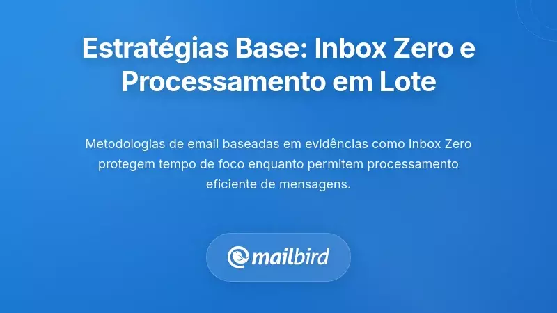 Estrat&eacute;gias Fundamentais: Caixa de Entrada Zero e Processamento em Lote
