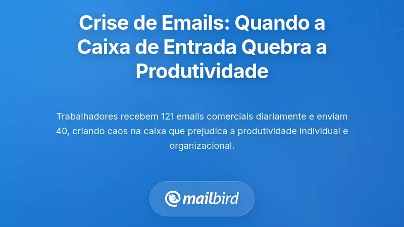 A Crise de Sobrecarga de Email: Quando a Gestão da Caixa de Entrada Quebra a Produtividade da Equipa