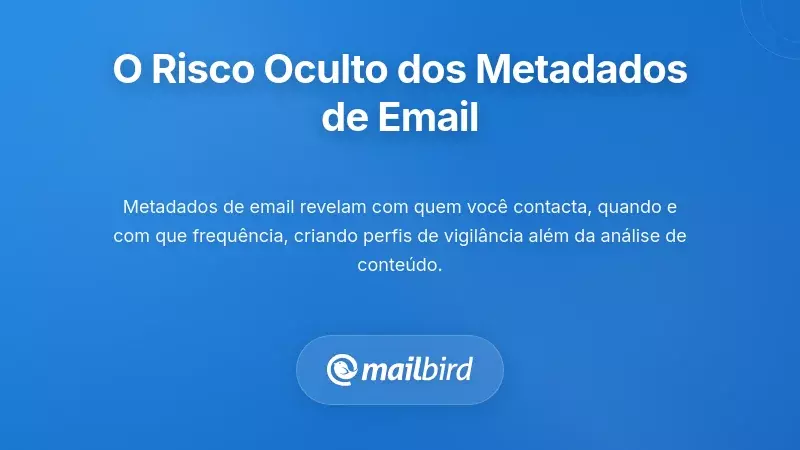 Metadados do email revelando dados pessoais de vigil&acirc;ncia e informa&ccedil;&otilde;es de rastreamento
