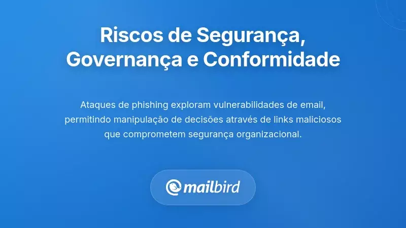 Ilustra&ccedil;&atilde;o dos riscos de seguran&ccedil;a do email incluindo amea&ccedil;as de phishing e spoofing nos processos de decis&atilde;o de equipa