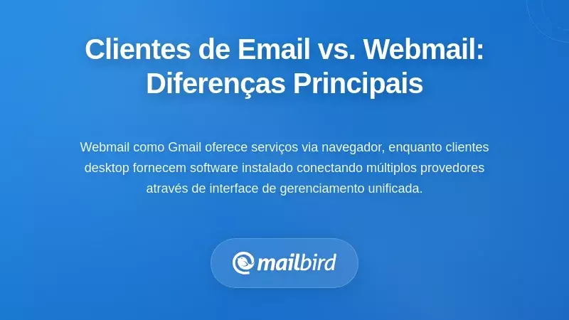 Clientes de Email de Desktop vs. Webmail: Compreendendo as Diferenças Fundamentais