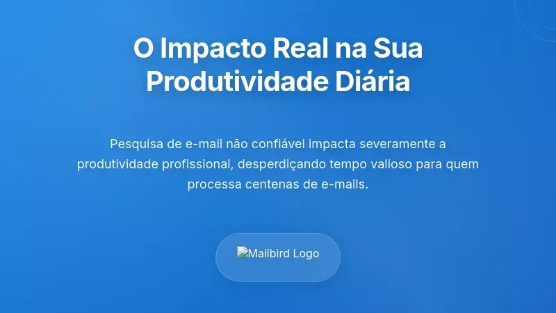 Profissional a lutar com problemas de busca no Apple Mail que afetam a produtividade diária do email
