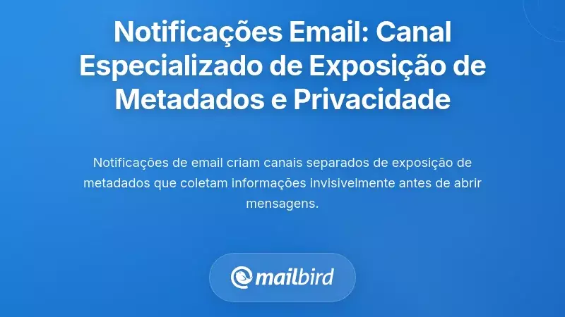Notifica&ccedil;&otilde;es por Email: Um Canal Especializado de Exposi&ccedil;&atilde;o de Metadados com Implica&ccedil;&otilde;es &Uacute;nicas para a Privacidade