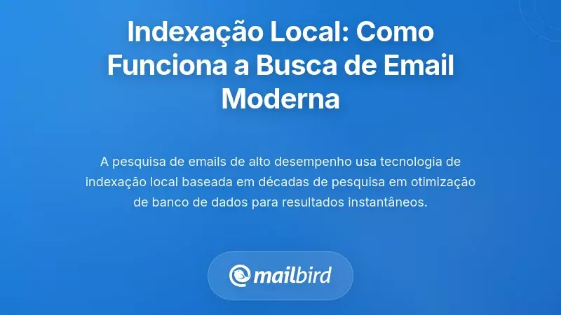 A Revolu&ccedil;&atilde;o da Indexa&ccedil;&atilde;o Local: Como A Pesquisa de E-Mail Moderna Funciona na Realidade