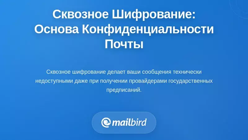Шифрование от конца до конца: основа защиты конфиденциальности электронной почты
