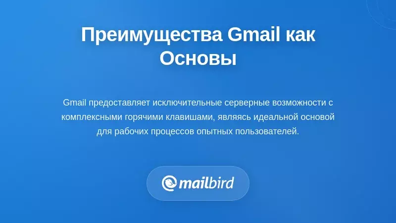 Интерфейс Gmail, демонстрирующий функции и возможности управления электронной почтой в облаке