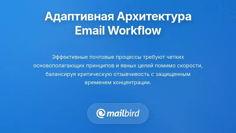 Диаграмма, показывающая адаптивную архитектуру рабочего процесса электронной почты с системой организации на основе приоритетов