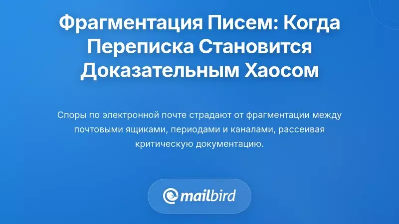 Проблема фрагментации: когда цепочки писем превращаются в кошмар для доказательств
