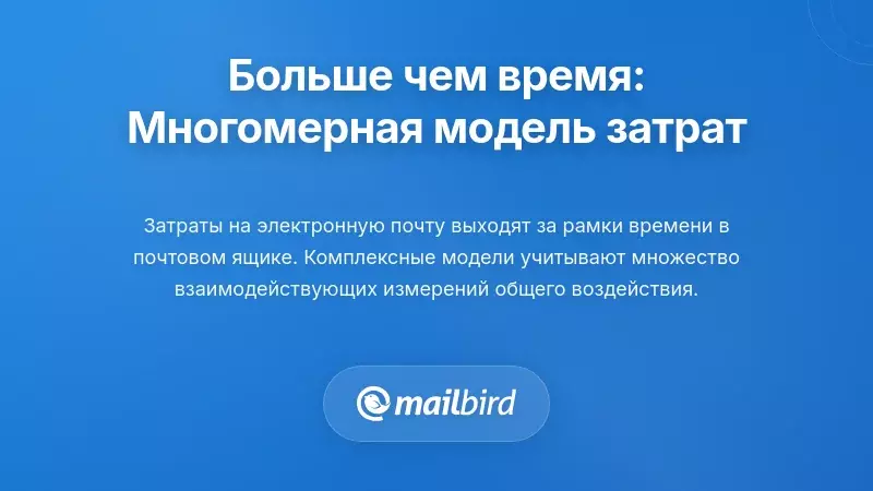 Диаграмма многомерной модели затрат, показывающая влияние перегрузки электронной почтой за пределами времени в почтовом ящике