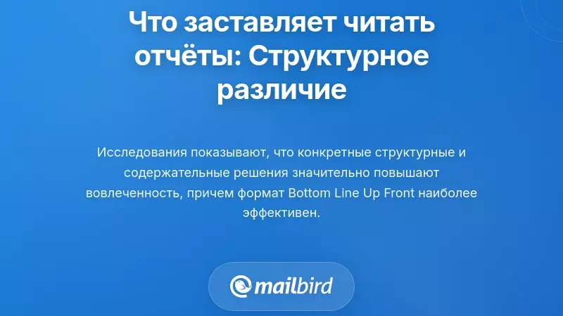 Что заставляет отчёты читать: структурное отличие
