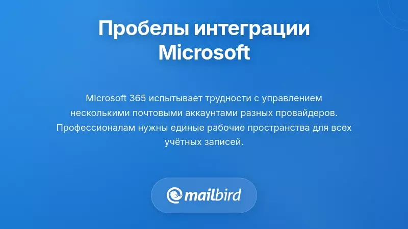 Ограничения интерфейса Microsoft 365 при управлении несколькими учетными записями электронной почты и платформами чата