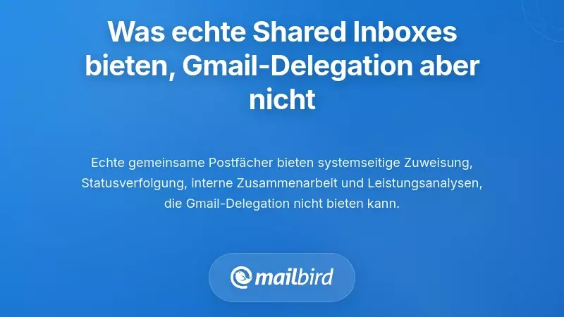 Was echte Shared-Inbox-Systeme bieten, das die Gmail-Delegation nicht kann