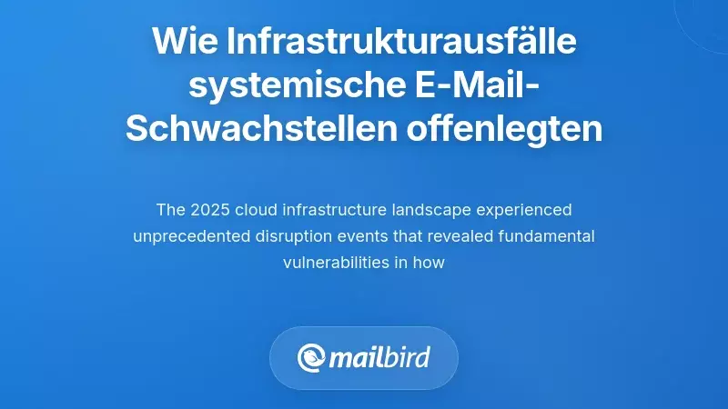 Wie Infrastruktur-Ausf&auml;lle systemische E-Mail-Schwachstellen offenbart haben