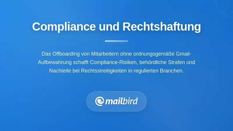 Checkliste zur Compliance, die Anforderungen zur E-Mail-Aufbewahrung bei der Mitarbeiter-Offboarding zeigt