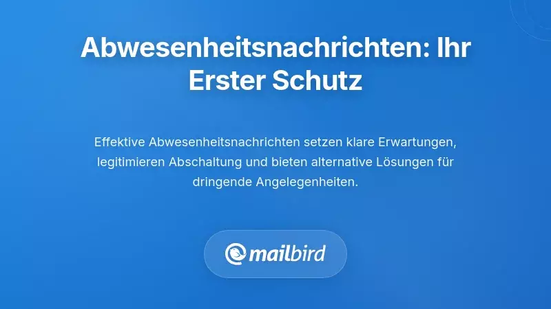 Professionelle Abwesenheits-E-Mail-Vorlage auf Computerbildschirm für Urlaubs-E-Mail-Grenzen