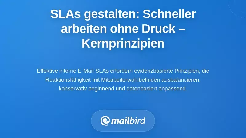 Gestaltung von internen E-Mail-Antwort SLAs, die die Arbeit beschleunigen, ohne Druck zu erhöhen: Kernprinzipien