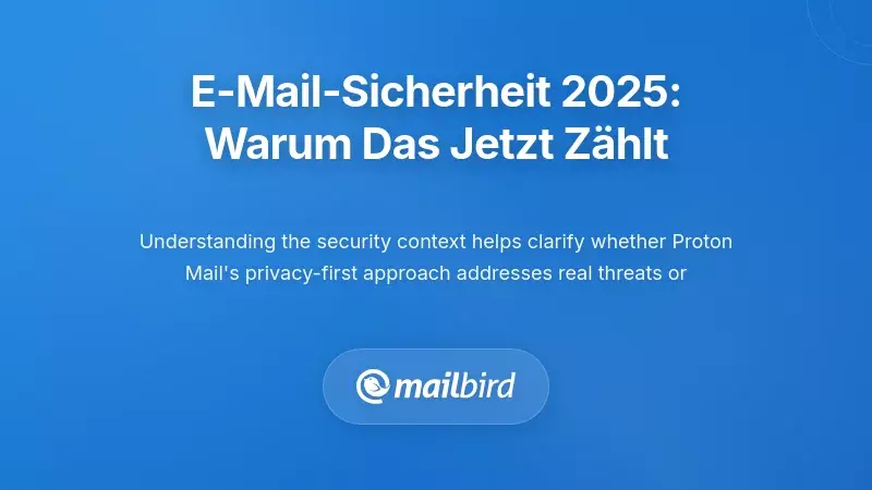 Die E-Mail-Sicherheitslandschaft im Jahr 2025: Warum das jetzt wichtig ist