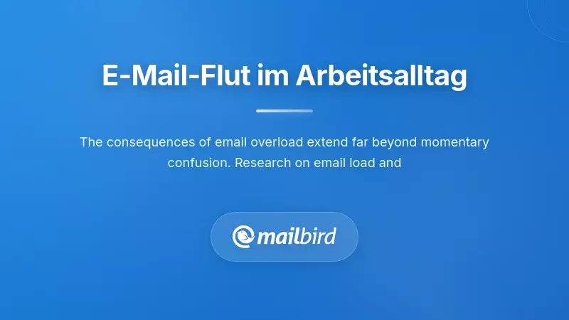 Illustration von Arbeitsplatzstress, die die Auswirkungen von E-Mail-&Uuml;berlastung auf Produktivit&auml;t und psychische Gesundheit zeigt