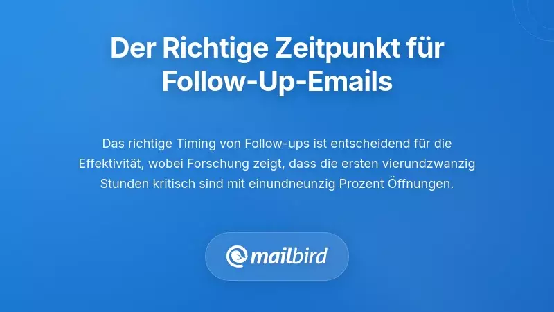 Kalender mit optimalen Zeitintervallen für das Senden von Follow-up-E-Mails