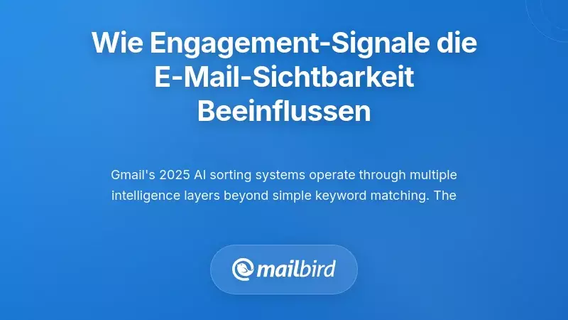Dashboard mit Engagement-Signalen von Gmail KI, das Sender-Reputation und E-Mail-Sichtbarkeitsmetriken anzeigt
