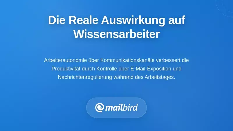Wissensarbeiter kämpft mit ständig aktiven E-Mail-Benachrichtigungen, die die Autonomie reduzieren