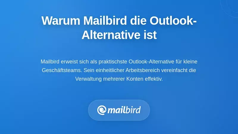 Mailbird E-Mail-Client-Oberfläche mit vereinheitlichtem Posteingang und App-Integrationen für kleine Unternehmen