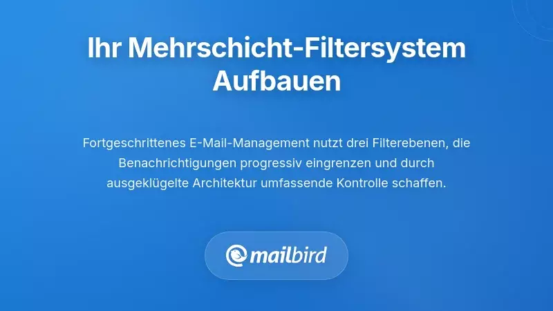 Mehrschichtiges E-Mail-Filterungssystem mit Regeln zur Organisation von Posteingangsbenachrichtigungen