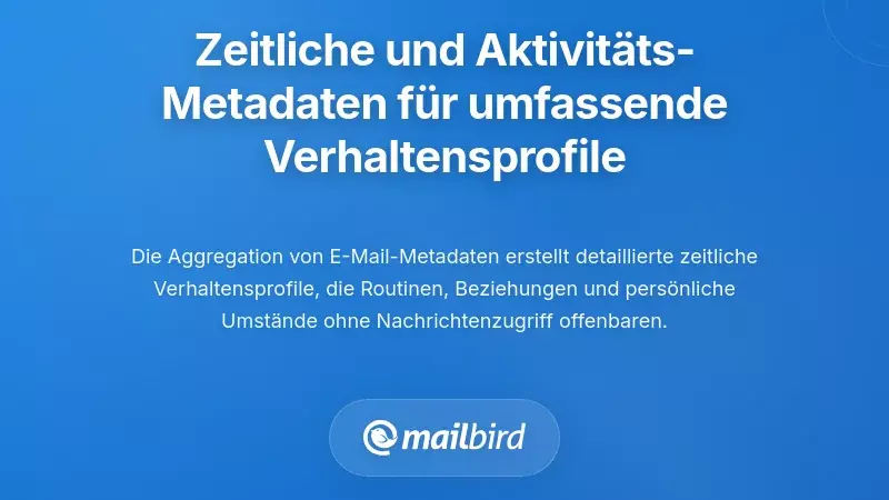Wie temporale und Aktivit&auml;ts-Metadaten umfassende Verhaltensprofile erstellen