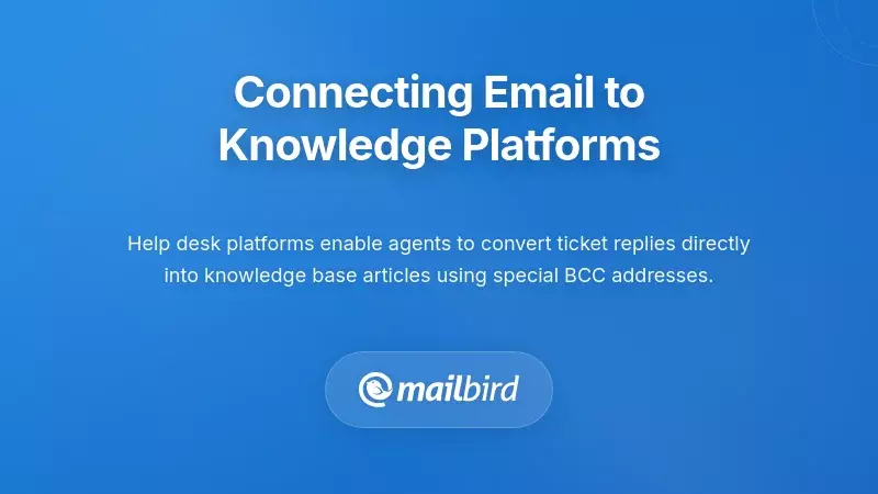 Email integration workflow connecting help desk systems to knowledge base platforms