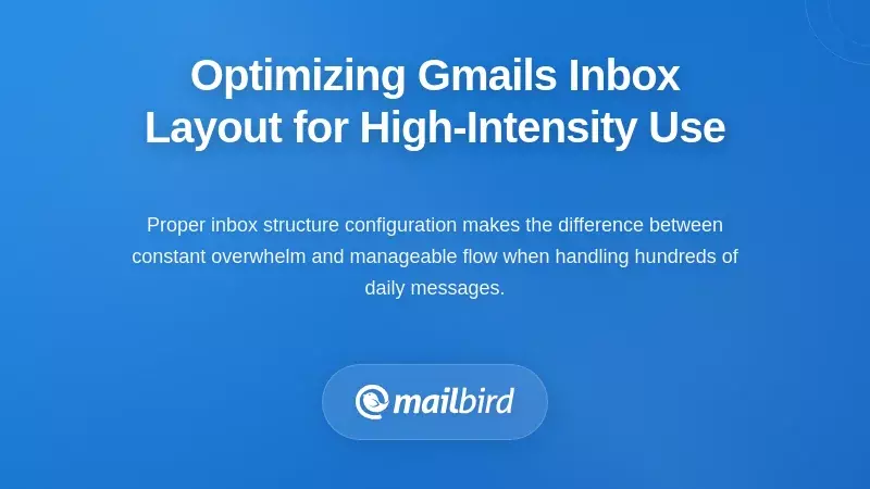 Optimizing Gmail's Inbox Layout for High-Intensity Use