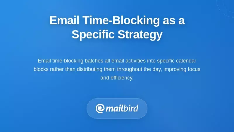 Email time-blocking strategy diagram showing batched email processing schedule