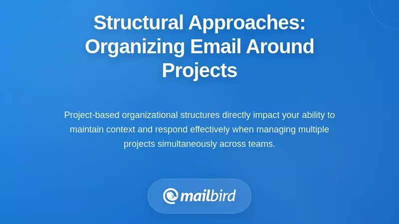 Structural Approaches: Organizing Email Around Projects