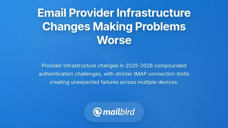 Email Provider Infrastructure Changes Making Problems Worse